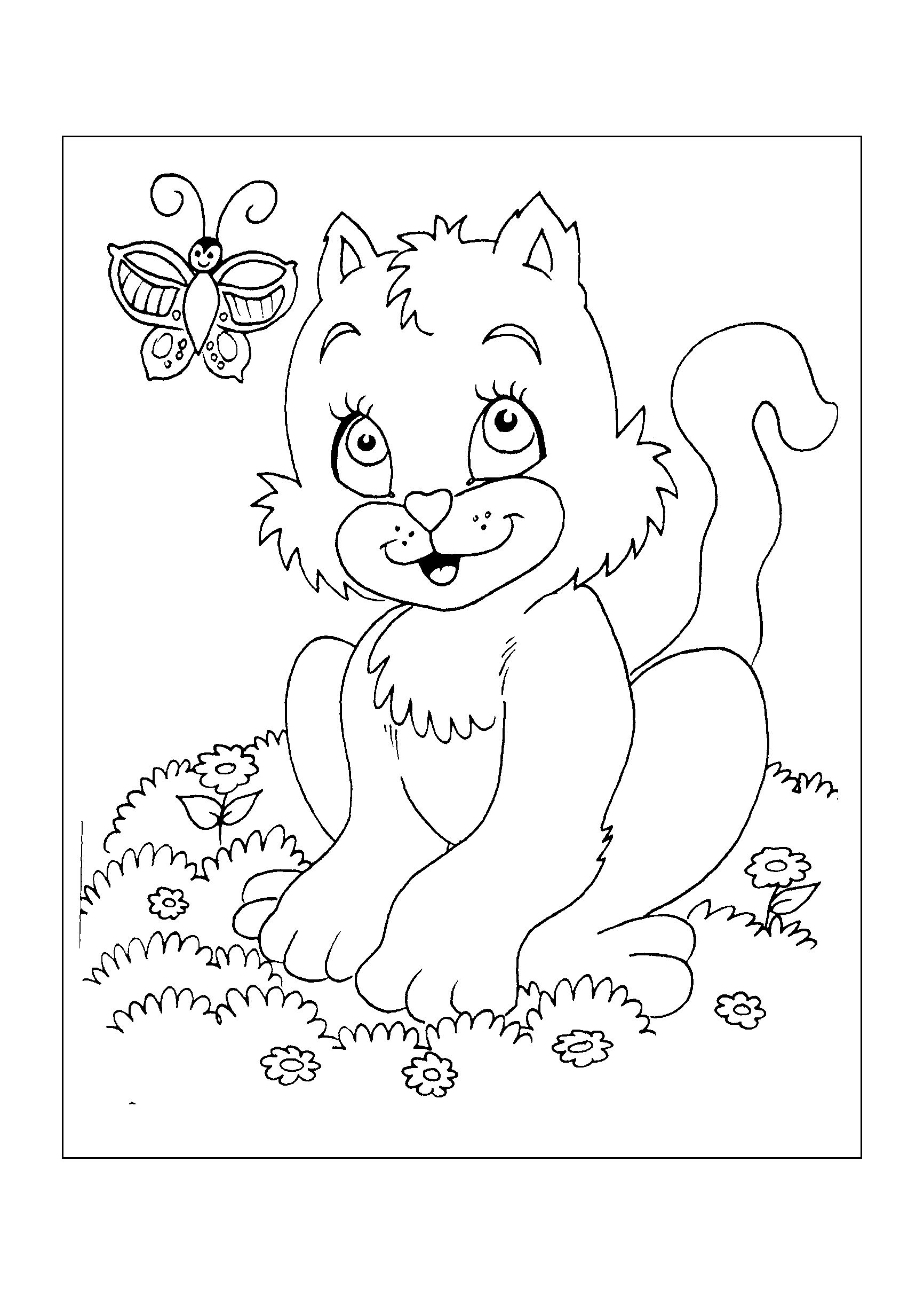 Desenhos para imprimir e colorir de Gatos